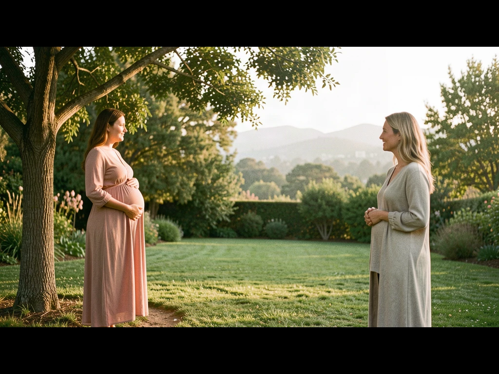 A doula supporting an expectant mom in Alameda, California: CA birth support and doula care