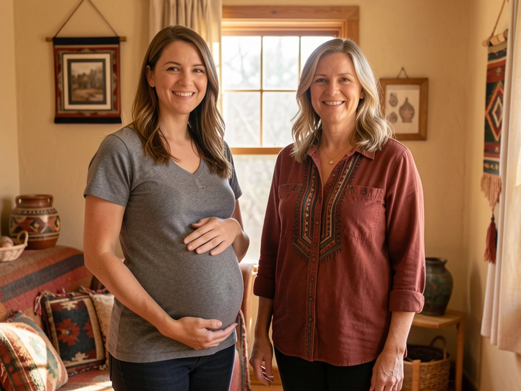 A doula supporting an expectant mom in Albuquerque: New Mexico birth support and doula care