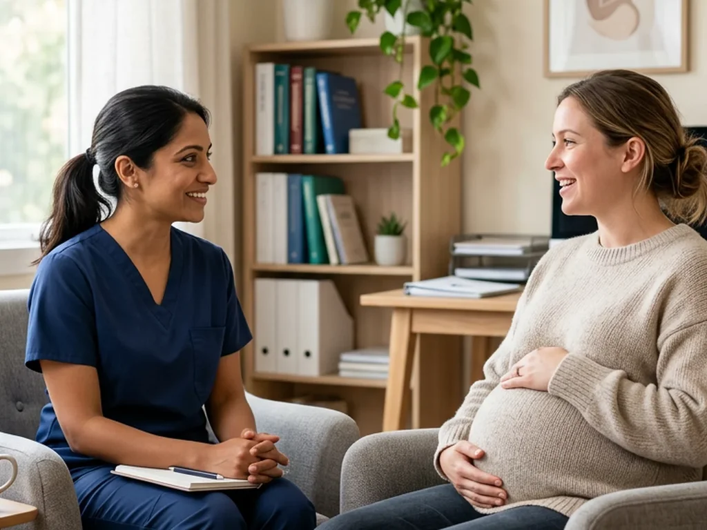 A doula supporting an expectant mom in Bellevue: Eastside Seattle birth support and doula care