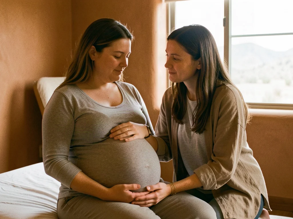 A doula supporting an expectant mom in El Paso, Texas: birth support and bilingual doula care
