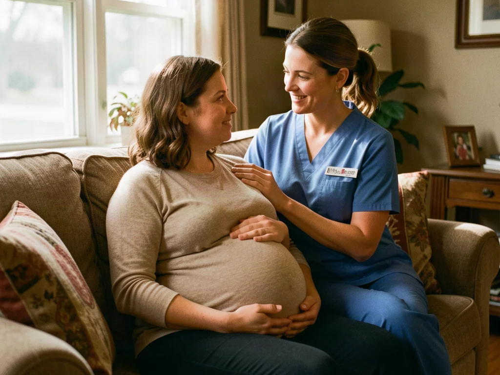 A doula supporting an expectant mom in Fulshear: Fort Bend County birth support and doula care