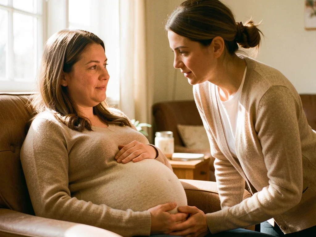 A doula supporting an expectant mom in Grand Rapids: West Michigan birth support and doula care