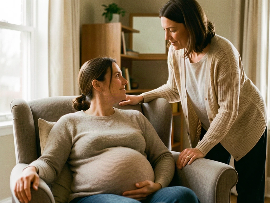A doula walking with an expectant mom in Newark: New Jersey birth support and doula care