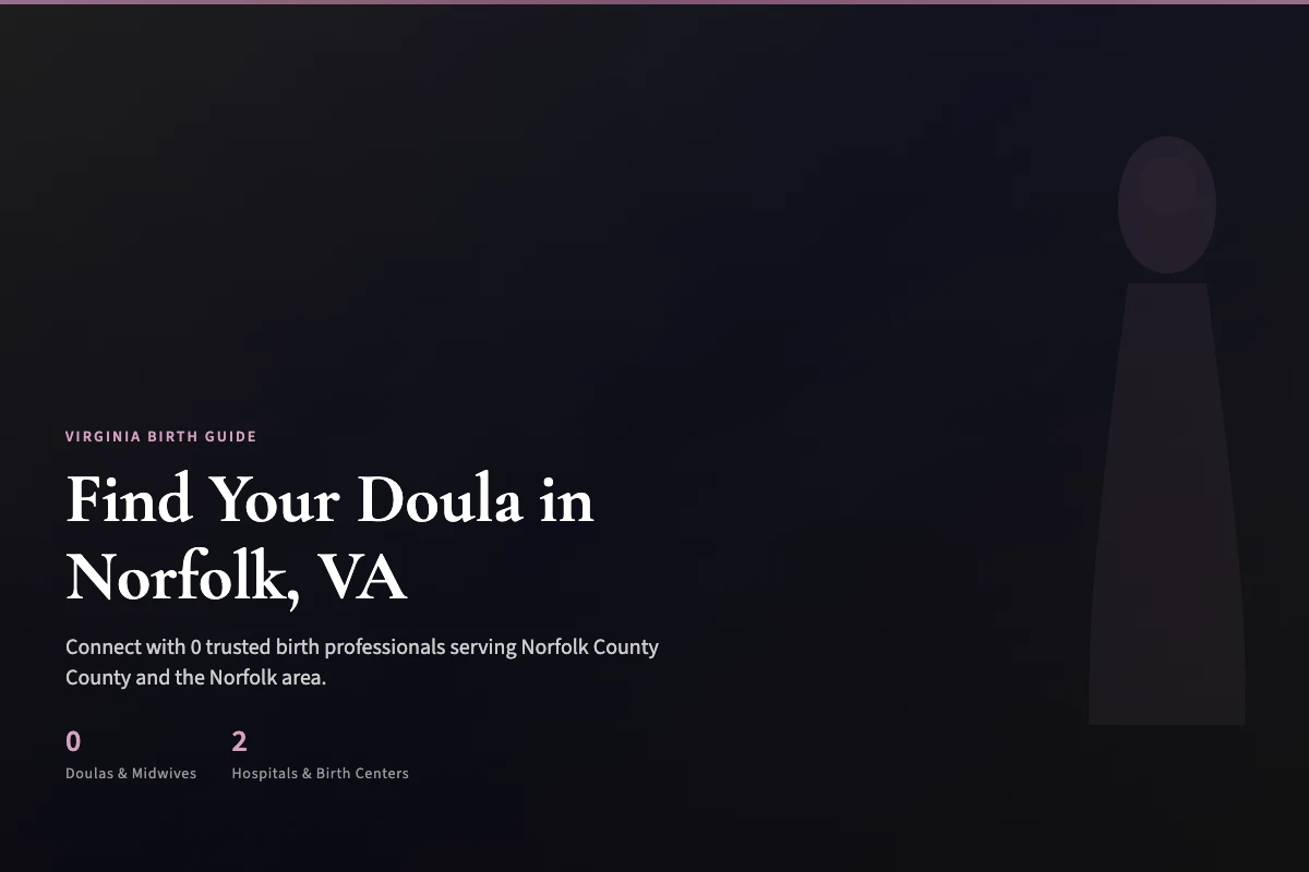 Norfolk birth doula: costs, Medicaid, and hospital info for VA families