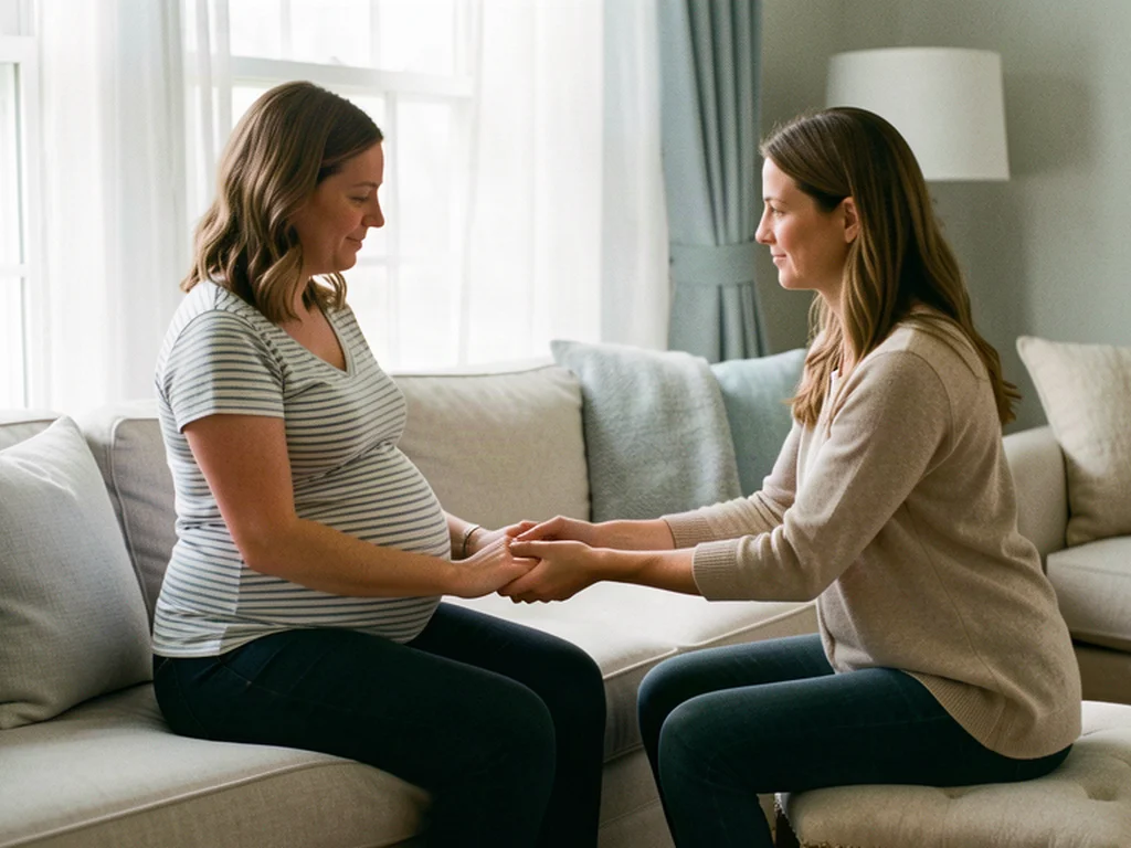 A doula supporting an expectant mom in Norfolk, Virginia: VA birth support and doula care