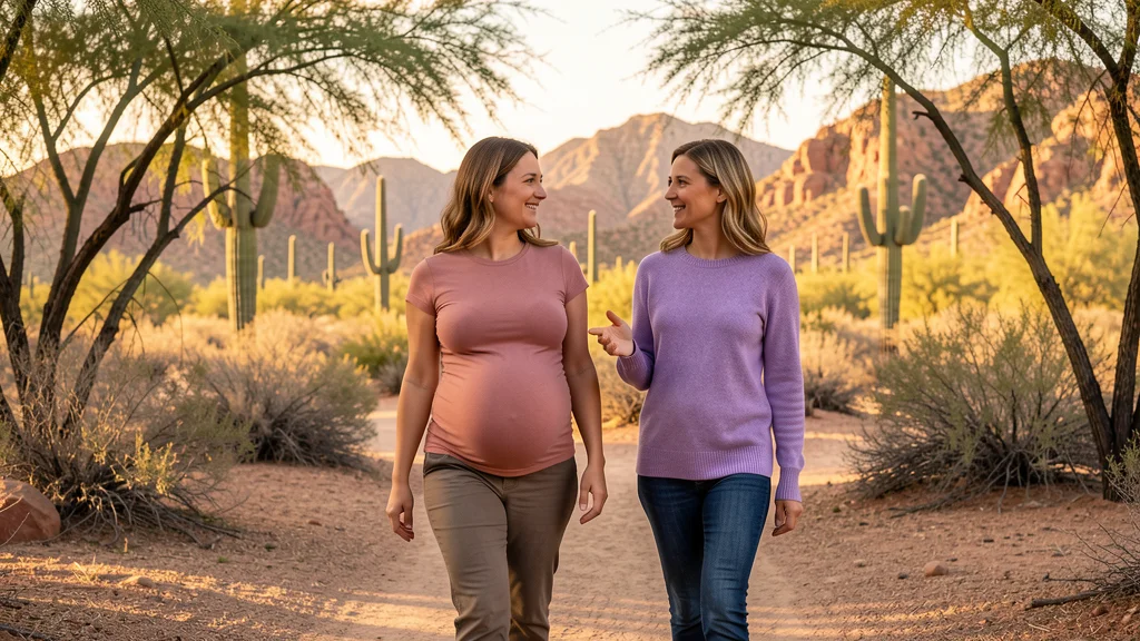 A doula supporting an expectant mom in Phoenix: Arizona birth support and doula care