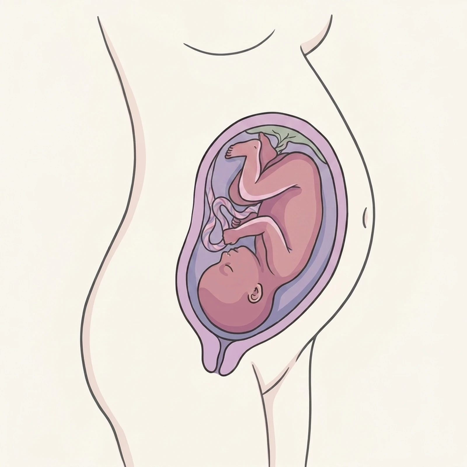 Week 39 pregnancy illustration — Full term!