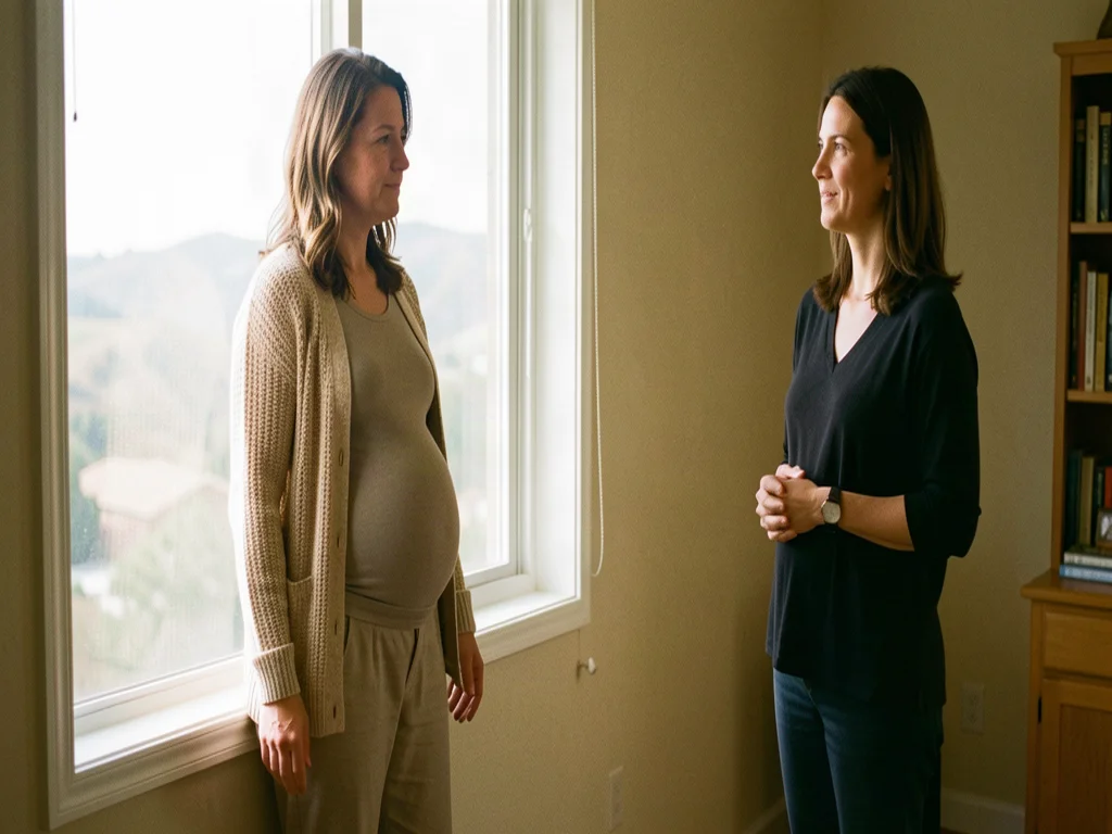 A doula supporting an expectant mom in San Jose: CA birth support and doula care