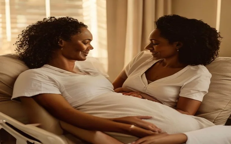 Doula supporting a Stamford family during pregnancy