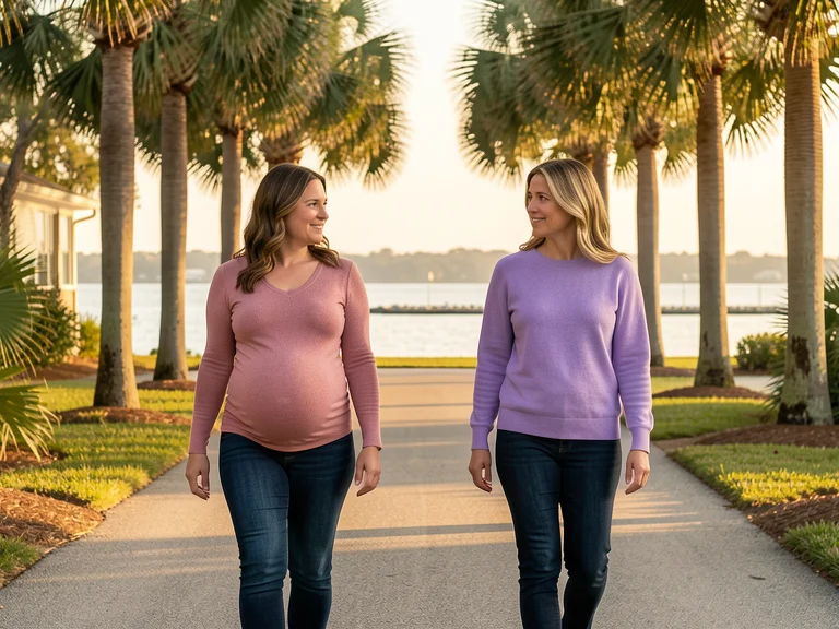 Tampa doula providing support to a pregnant woman in a birthing suite