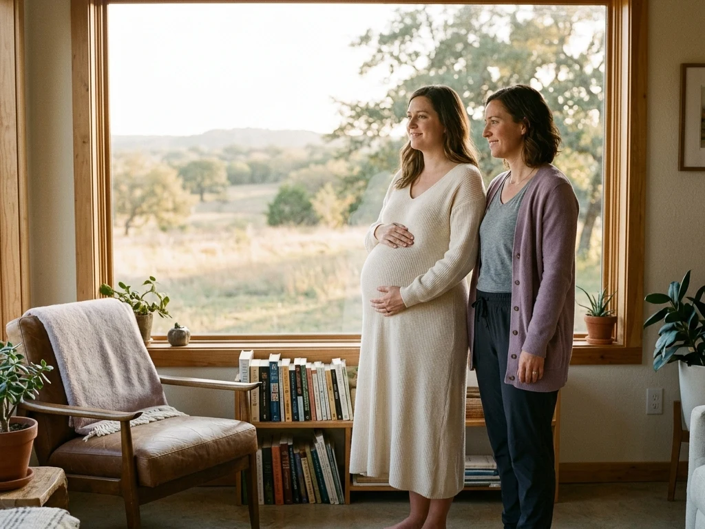 A doula supporting an expectant mom in Temple: Central Texas birth support and doula care