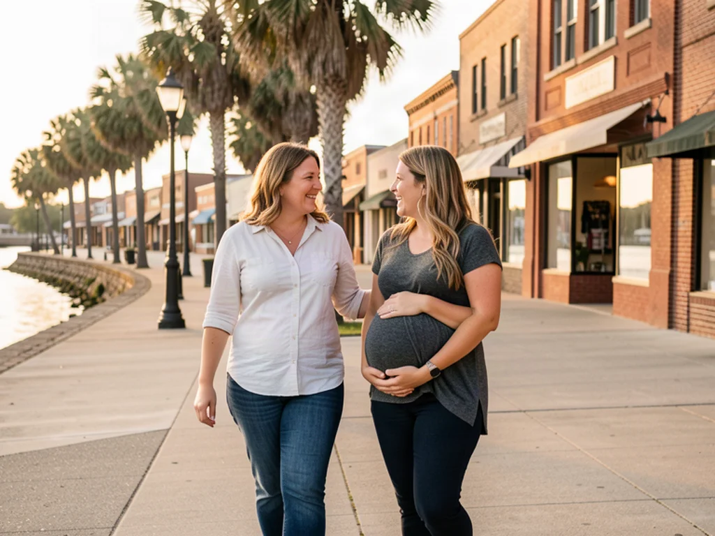 A doula supporting an expectant mom in Victoria: Texas Gulf Coast birth support and doula care